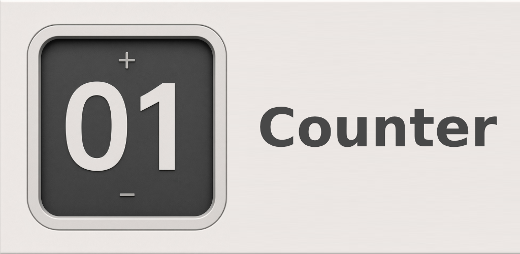 Counter app interface with mechanical clicker theme and counter display.